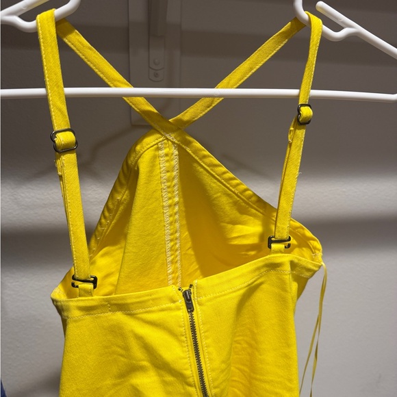 Pilcro Vibrant Yellow Mini Halter Dress - Picture 3 of 4